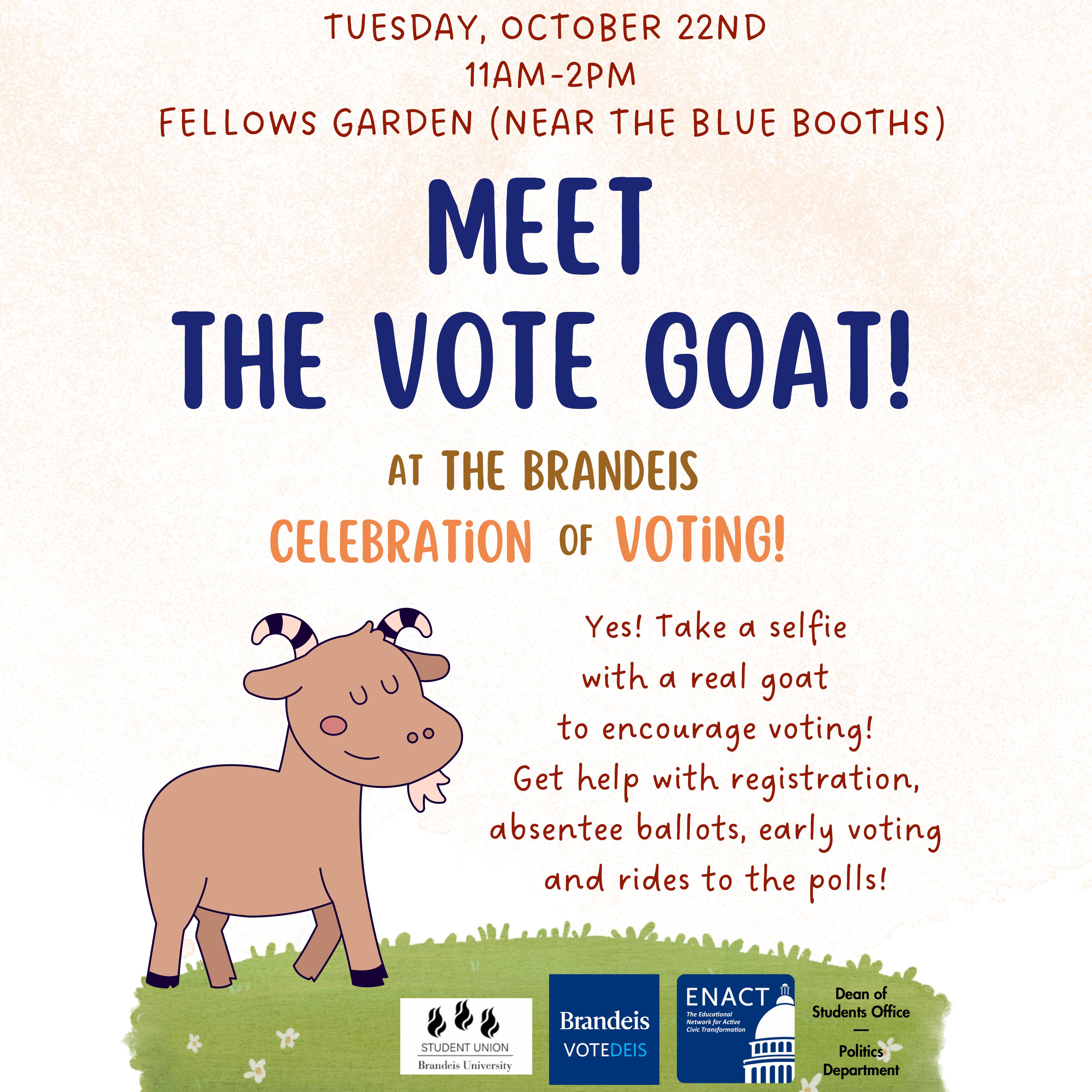 Celebration of Voting - with Vote Goat flyer 2024